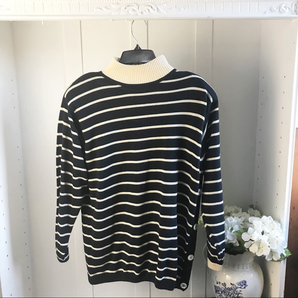 Rare Vintage 1980’s liz Clairborne Striped Top